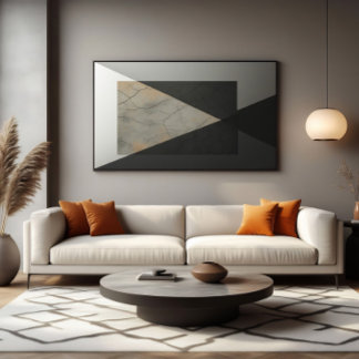 Minimalist Cracked Concrete Industrial Poster