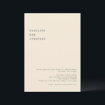 Minimalist Cream Retro Typewriter Font Wedding Invitation<br><div class="desc">Minimalist Cream Retro Typewriter Typography Wedding Invitation with RSVP website details.</div>
