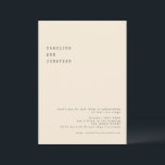 Minimalist Cream Retro Typewriter Font Wedding Invitation<br><div class="desc">Minimalist Cream Retro Typewriter Typography Wedding Invitation with RSVP website details.</div>