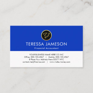 Minimalist Creative Create Your Monogram Business Card