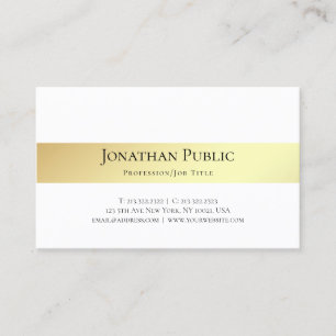 Minimalist Creative Design Modern Gold Look Trendy Business Card