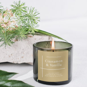 Minimalist Creme Candle Product Label