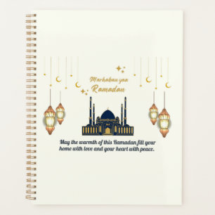 Minimalist Crescent Moon Ramadan Blessings Planner