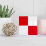 Minimalist Croatian Red White Geometric Ceramic Tile<br><div class="desc">This minimalist ceramic tile features a red and white Croatian chequered pattern.</div>