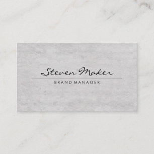 Minimalist Cursive Font Simple Texture Business Card