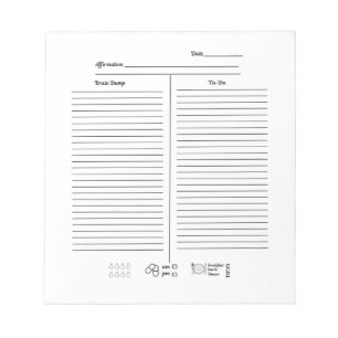 Minimalist Cursive Ta-Da Tracker Notepad