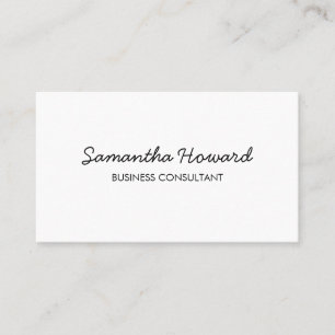 Minimalist Cursive Text Business Card