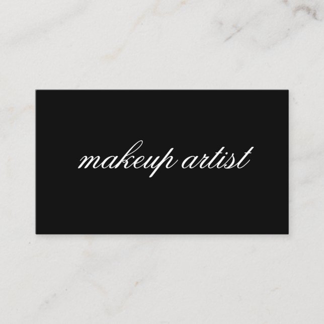 Minimalist Cursive Text Business Card (Front)