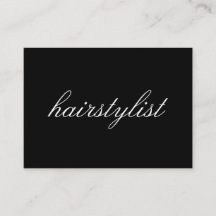 Minimalist Cursive Text   hairstylist Business Card