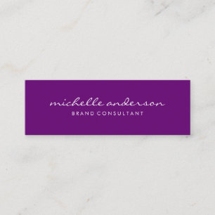 Minimalist Cursive Text Mini Business Card