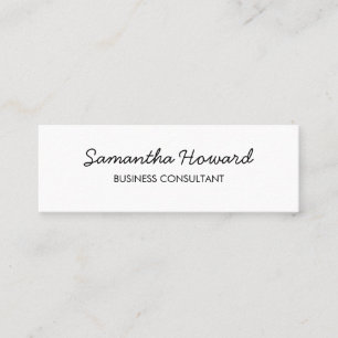 Minimalist Cursive Text Mini Business Card