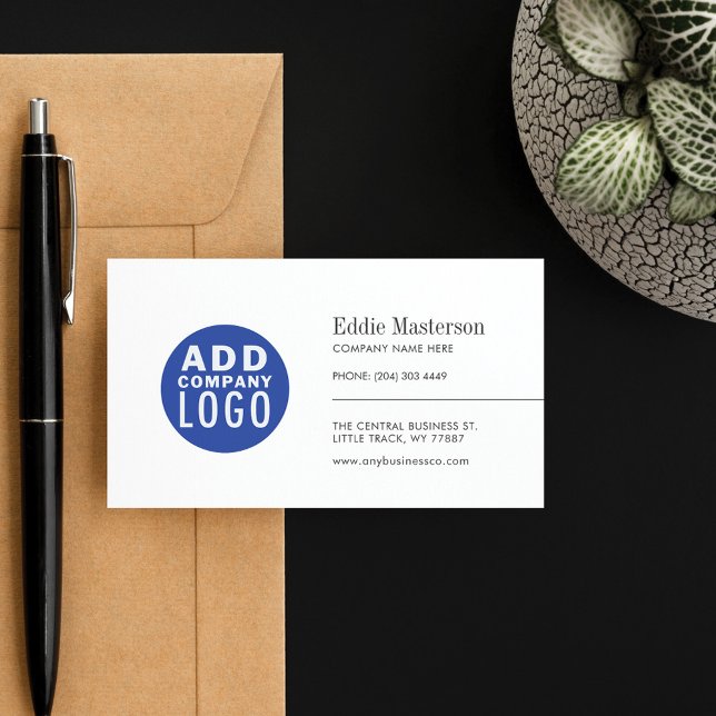  Minimalist Custom Add Logo Modern Business Card (Creator Uploaded)
