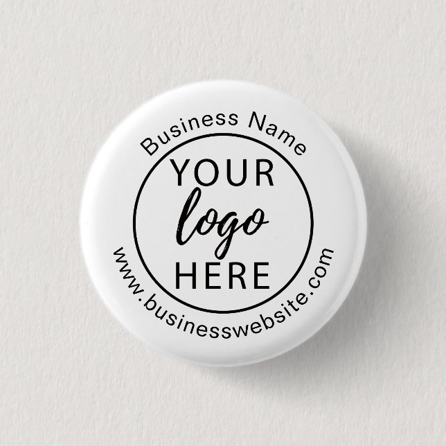 Minimalist Custom Business Logo  3 Cm Round Badge (Front)