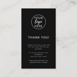 Minimalist Custom Business Logo Discount Card