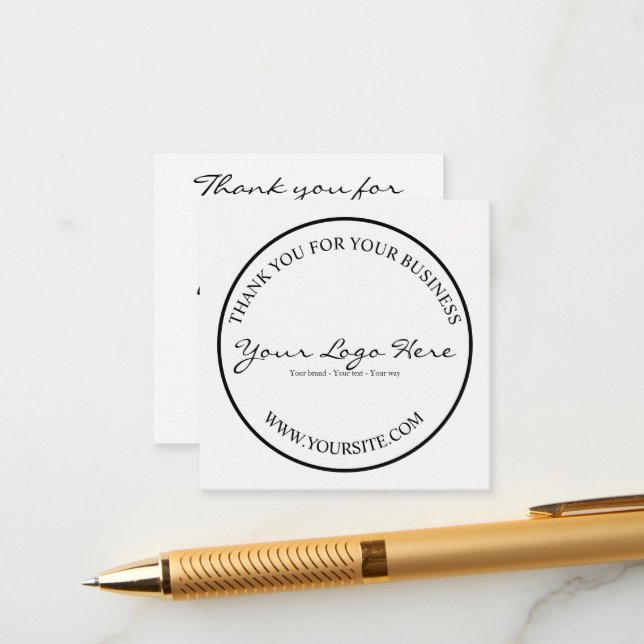 Minimalist Custom Business Logo Enclosure Card (Front/Back In Situ)