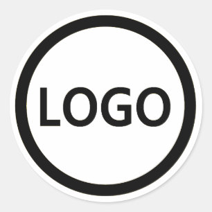 Minimalist Custom Business Logo Modern Classic Round Sticker