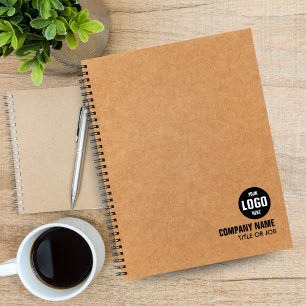 Minimalist Custom Company Logo & Job Title Noteboo Notebook