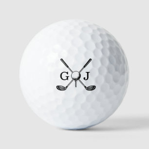 Minimalist Custom Elegant Golf Monogram Balls