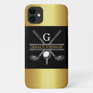 Minimalist Custom Elegant Golf Monogram iPhone 11 Case
