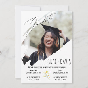 Minimalist Custom Graduation Celebration Invite