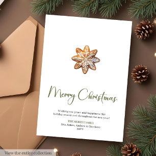 Minimalist Custom Holiday Christmas Greeting Card