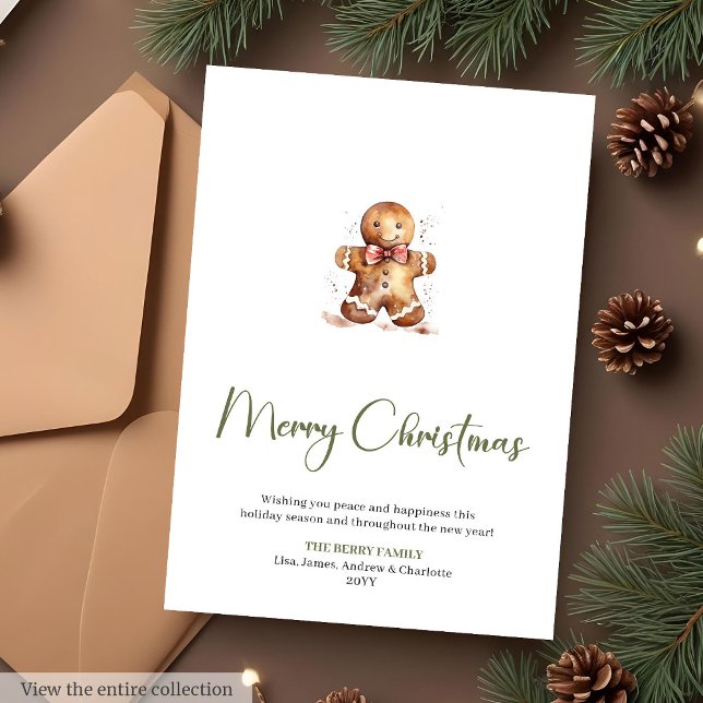 Minimalist Custom Holiday Christmas Greeting Card (Minimalist Custom Holiday Christmas Greeting Card

)