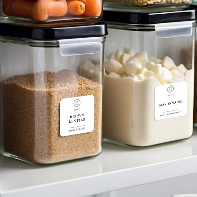 Minimalist Custom Logo Pantry Management Labels (Creator Uploaded)