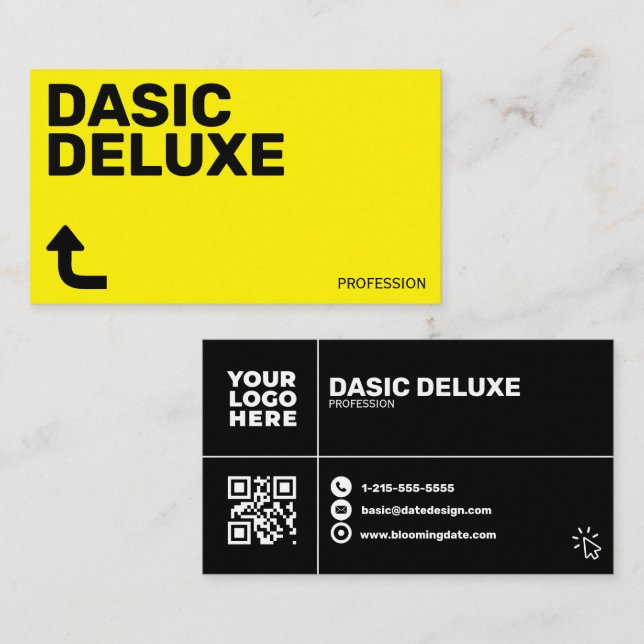 Minimalist Custom Logo & QR Code Design Business Card (Front/Back)