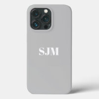Minimalist Custom monogram name light grey