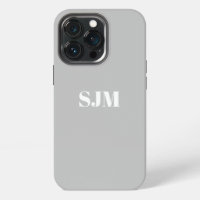 Minimalist Custom monogram name light grey