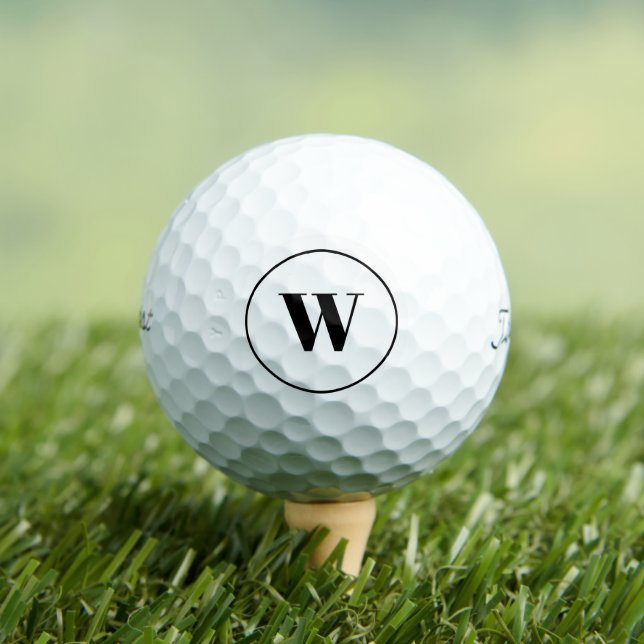 Minimalist custom monogrammed initial personalised golf balls (Insitu Tee)
