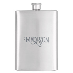 Minimalist Custom Name Hip Flask