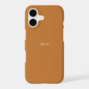 Minimalist custom name monogram brown bronze