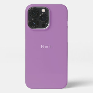 Minimalist custom name monogram lavender lilac iPhone 13 pro case