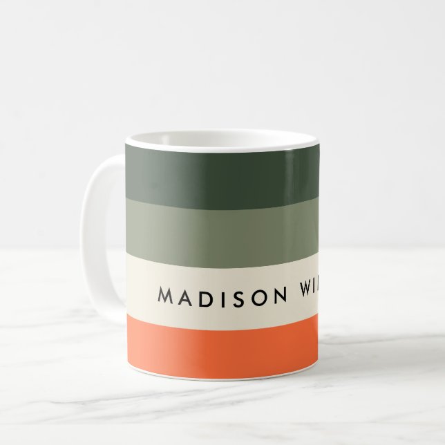 Minimalist Custom Name Personalised Coffee Mug (Front Left)