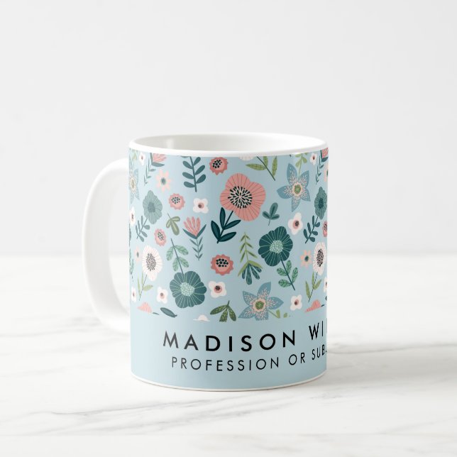 Minimalist Custom Name Personalised Coffee Mug (Front Left)