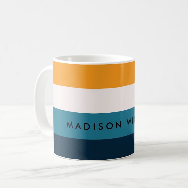 Minimalist Custom Name Personalised Coffee Mug (Front Left)