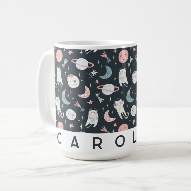 Minimalist Custom Name Personalised Coffee Mug (Front Left)
