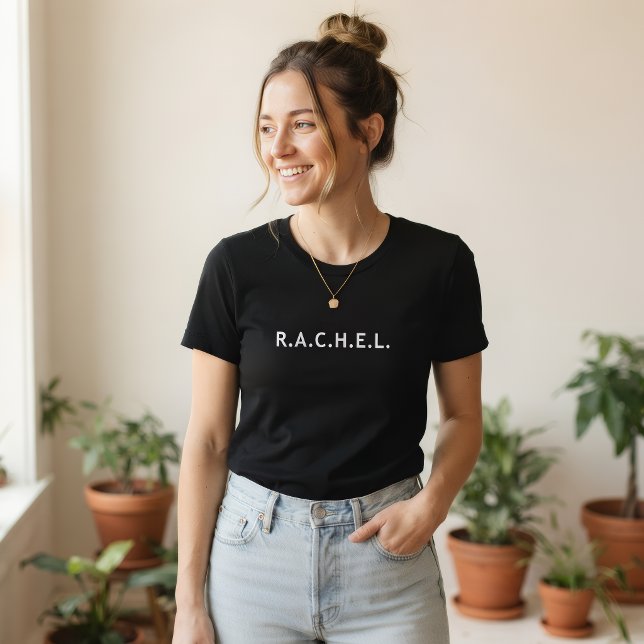 Minimalist Custom Name Print T-Shirt (Creator Uploaded)