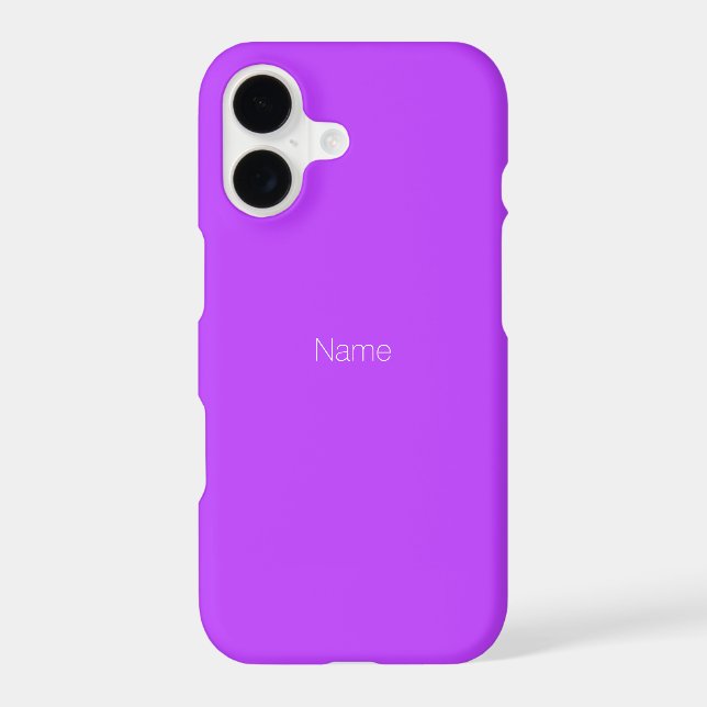 Minimalist Custom Name text monogram orchid purple (Back)