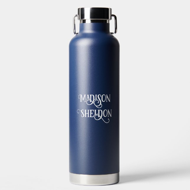 Minimalist Custom Name Water Bottle (Front)