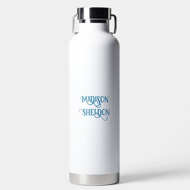 Minimalist Custom Name Water Bottle (Front)