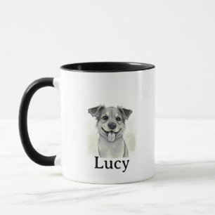 Minimalist Custom Pet Name & Photo Mug