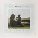 Minimalist Custom Photo First Mother's Day Modern Jigsaw Puzzle<br><div class="desc">Minimalist Custom Photo Elegant First Mother's Day Modern Gifts for New Mum</div>