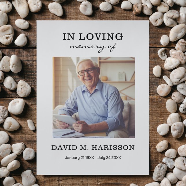 Minimalist Custom Photo Funeral Thank You Card (Creator Uploaded)