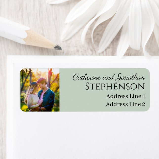 Minimalist Custom Photo Return Address Labels (Insitu)