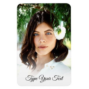 Minimalist custom photo text fridge memory magnet