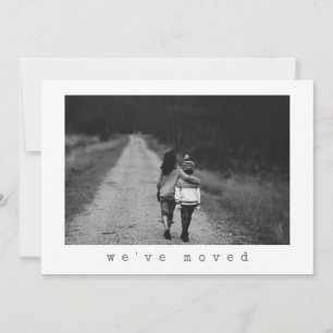 Minimalist Custom Photo We Moved New Home Moving Announcement