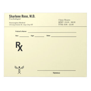 Minimalist Custom Prescription Notepad – Editable
