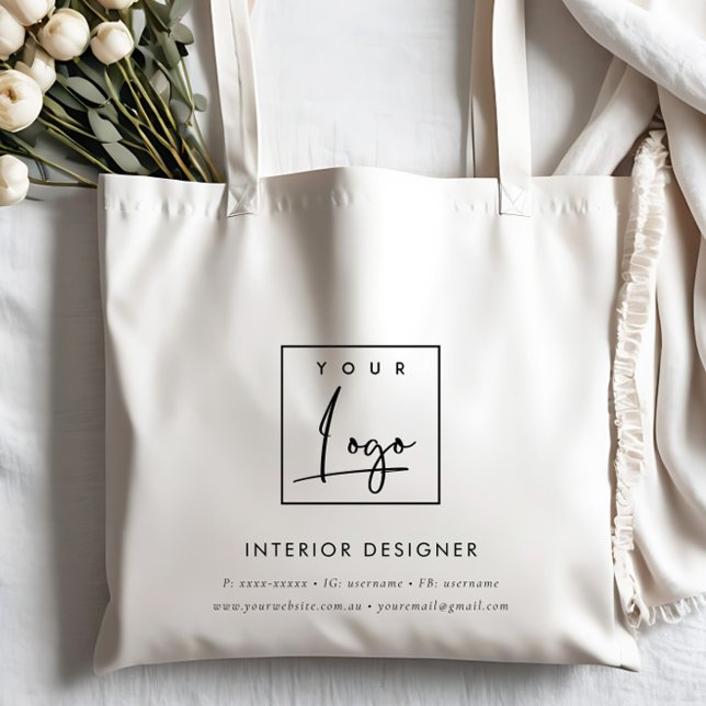 Minimalist Custom Promotional Business Logo Tote Bag (Creator Uploaded)